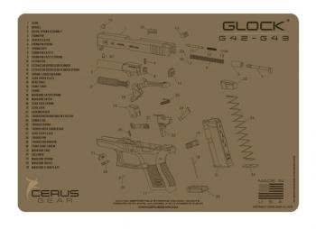 Cerus Gear podložka pro čištění zbraní GLOCK 42-43, béžová