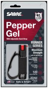 Sabre Red Pepřový gel Runner pro běžce, černá