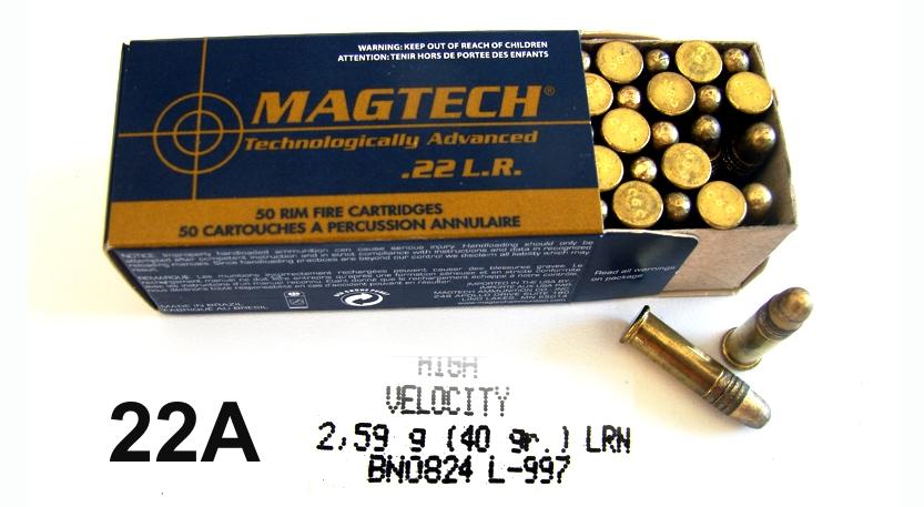 Magtech .22LR (22A), 2,59g,40gr LRN HVBP High Velocity