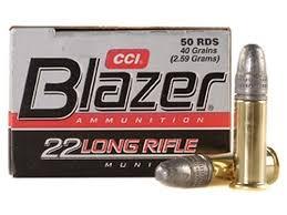 CCI, Blazer High Velocity, .22 LR, 40GR (2,6g), Solid
