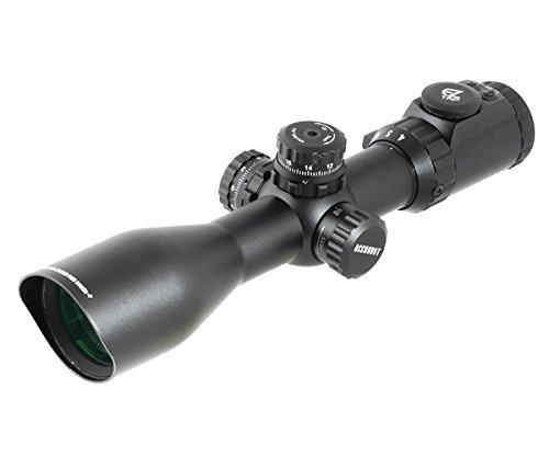 UTG  4-16X44 30mm Compact Scope, AO, 36-color Glass Mil-dot, Rings