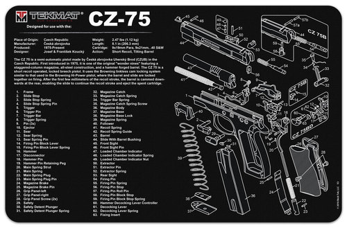 Podložka pro čištění zbraní CZ 75 , černá, TekMat