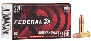 Federal .22LR, Am.Eagle Suppressor Subsonic 45gr.