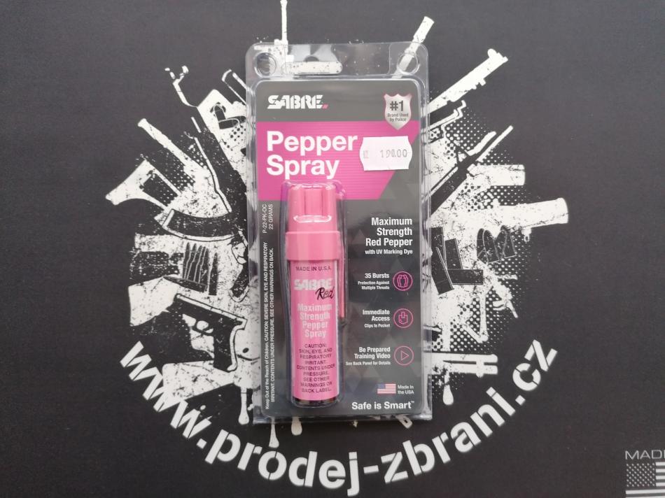 Pepřový sprej Sabre Red kapesní varianta růžový