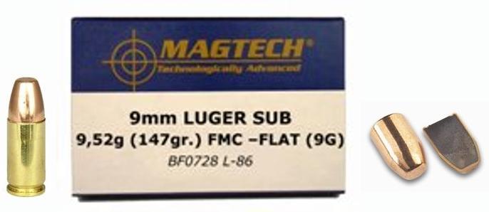 Náboj Magtech 9x19 (9B) FMJ 8,0g/124gr