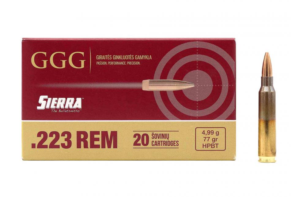 GGG .223Rem Sierra MatchKing HPBT, 77GR/5g