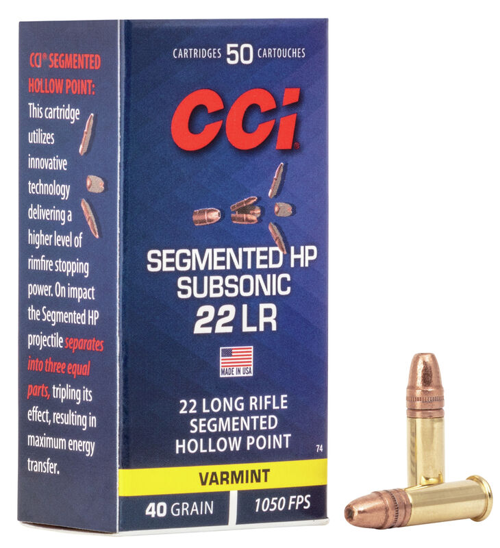 CCI Segmented HP Subsonic .22LR 2,59g/40GR