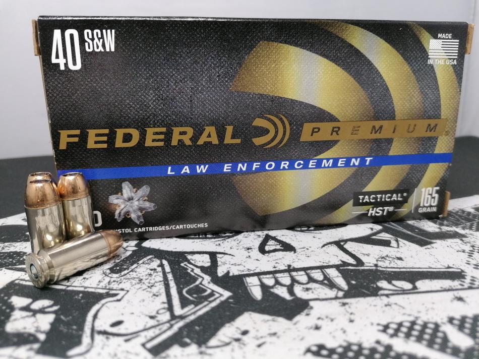 Federal Premium Law Enforcement Tactical HST JHP, .40SW, 165gr/10,7g
