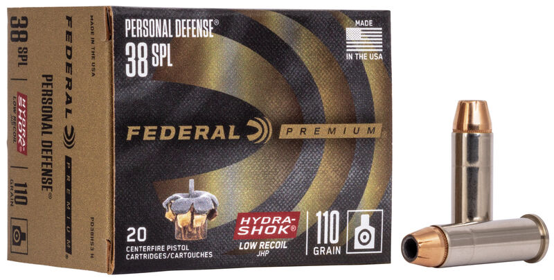 Federal Premium Personal Defense Hydra Shok Low Recoil JHP .38Spl, 110gr/7,1g