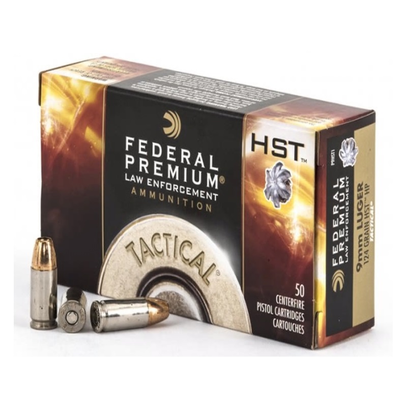 Federal Premium Law Enforcement Tactical HST JHP 9x19, 8g/124GR