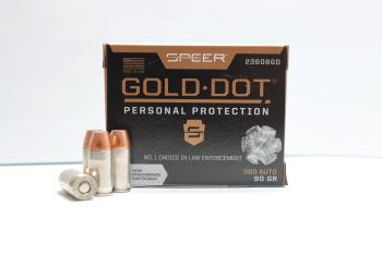 Speer .380ACP Gold Dot JHP 5,8g/90GR