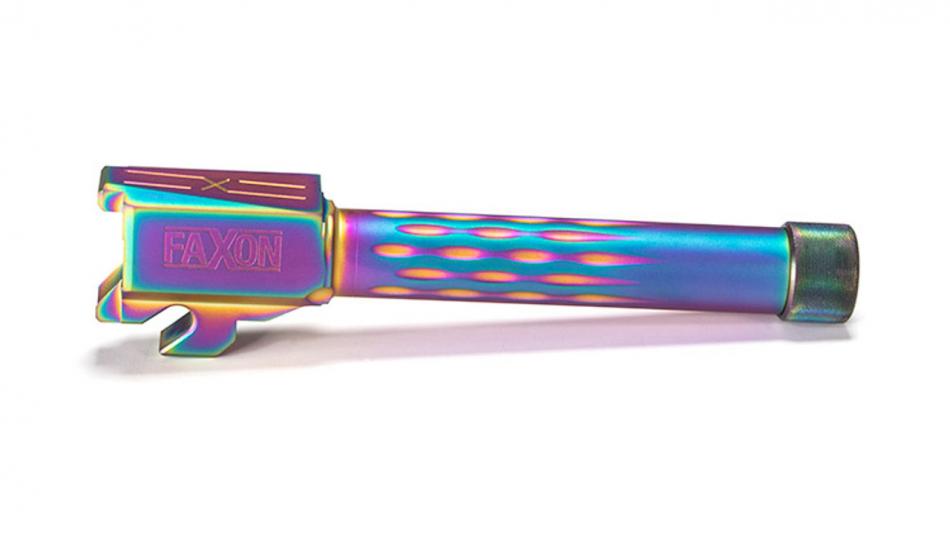 Hlaveň Faxon Flame Chamelenon PVD pro Sig Sauer P320 Compact, 3,9", 9x19, 1/2x28 TPI