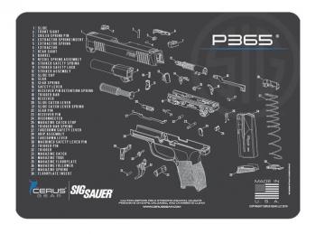 Cerus Gear podložka pro čištění zbraní SIG SAUER P365, šedá