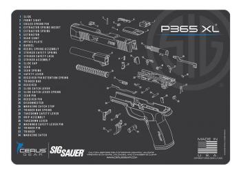 Cerus Gear podložka pro čištění zbraní SIG SAUER P365 XL, šedá