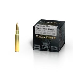 SB 7,5x55 SWISS FMJ, 11,3g/174GR