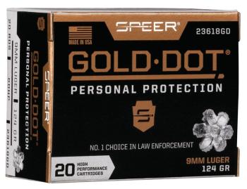SPEER Personal Protection 9 mm Luger, 124gr, JHP Gold Dot