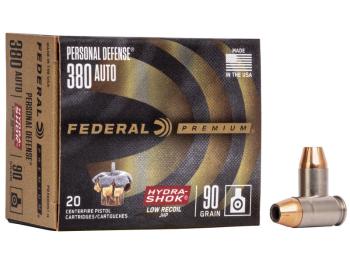 Federal Personal Defense 9 mm Browning 90GR Hydra-Shok JHP Low Recoil