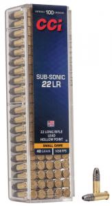 CCI Sub-Sonic LHP, .22 LR, 2,59g/40GR