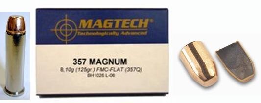 Náboj Magtech 357Mag (357Q) FMJ FLAT 125gr.